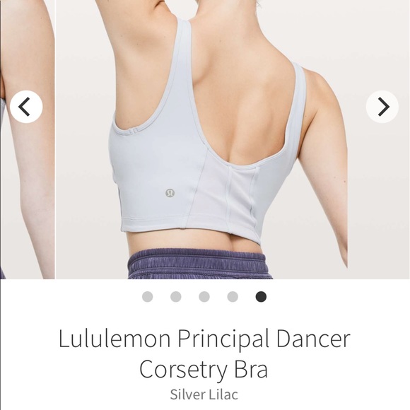 Lululemon Principal Dancer Corsetry Bra - Silver Lilac - 6 - Picture 2 of 3
